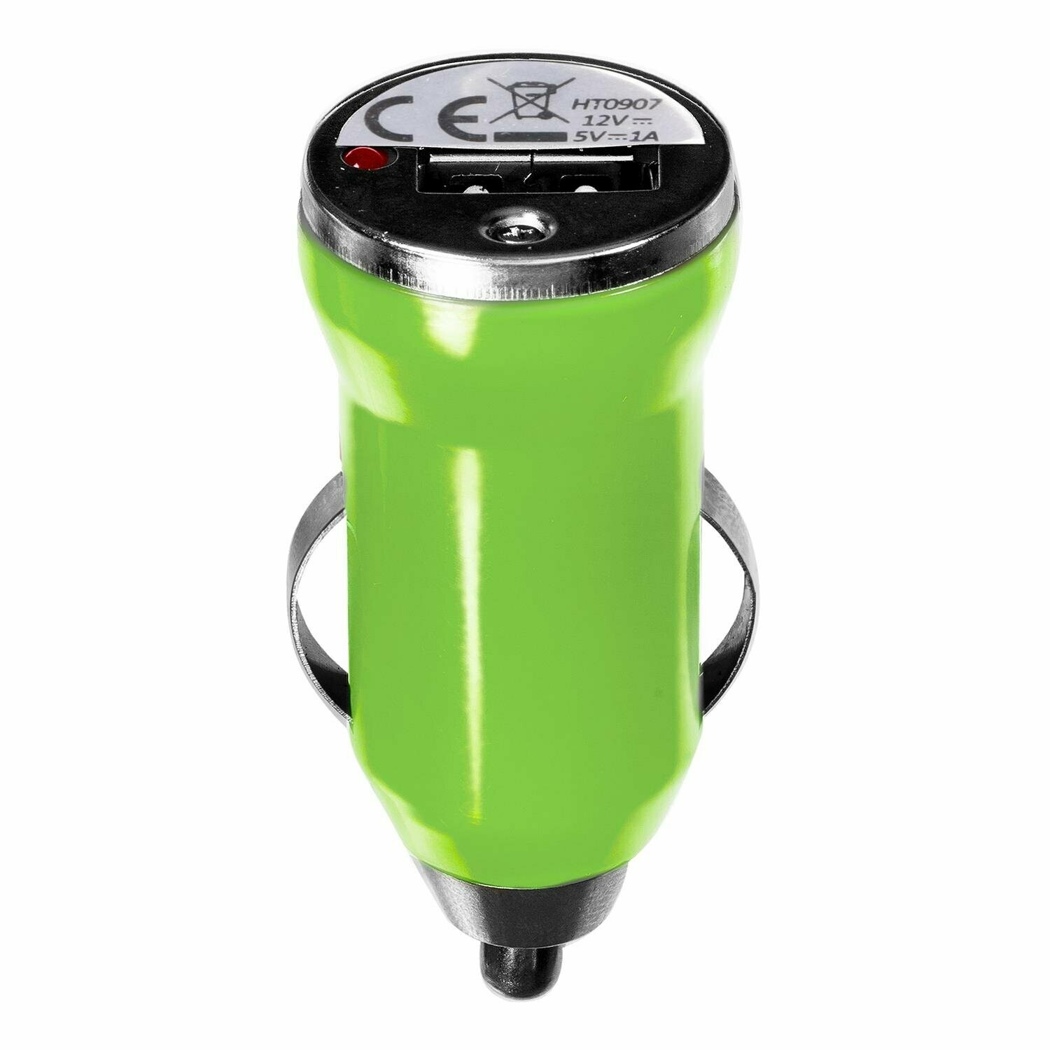 Chargeur USB allume-cigare vert voiture  (avec Led de fonctionnement)