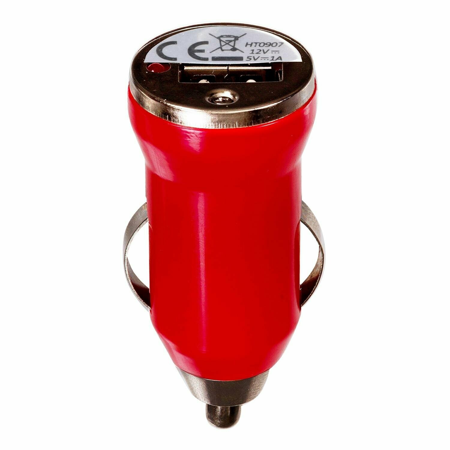 Chargeur USB allume-cigare rouge voiture (avec Led de fonctionnement)