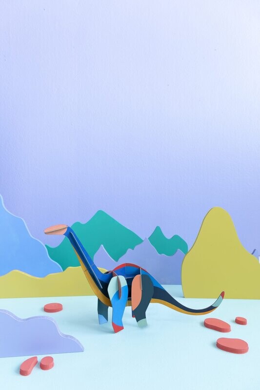 Totem géant dinosaure (puzzle 3D - 13 pièces)