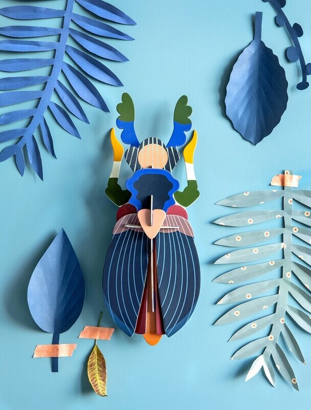 Décoration murale insecte coléoptère japonais  (puzzle 3D - 14 pièces)