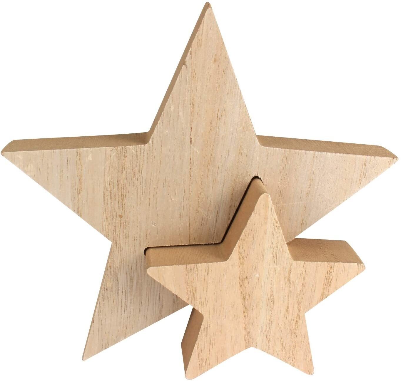 Etoile amovible en  bois 21,5 cm x 2,50 cm