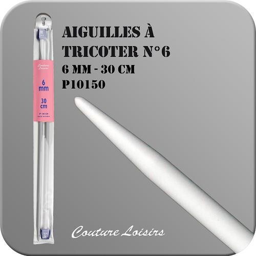 Aiguilles à tricoter n° 6 (1 paire)