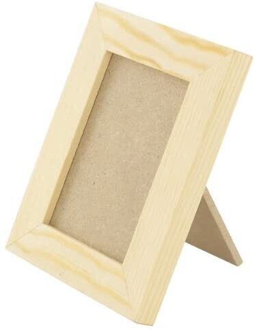Chevalet Cadre photo en bois naturel personnalisable (8 x 10 cm)