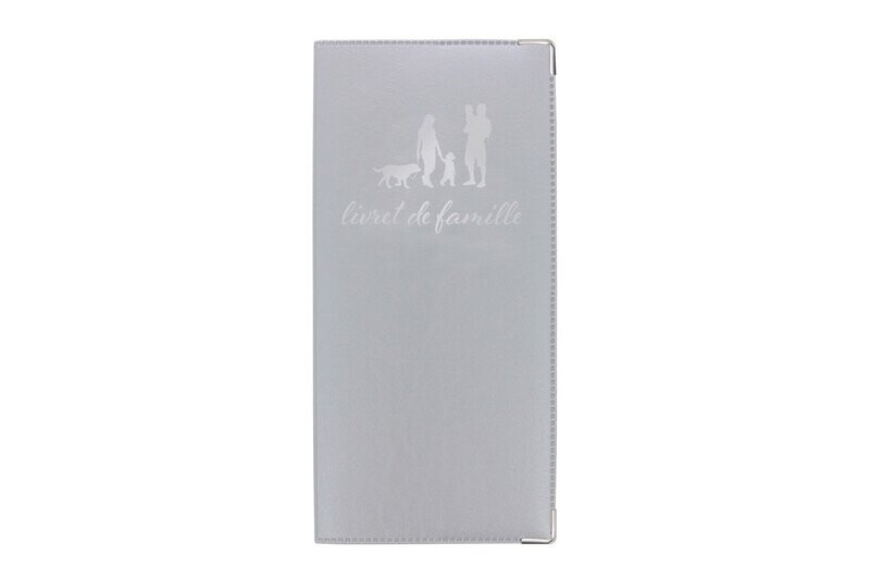 Etui livret de famille Gris argent fabrication Française