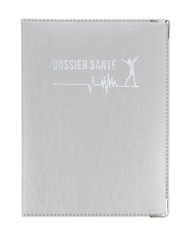 Etui santé gris argent fabrication Française (carte vitale + carte mutuelle + ordonnances)