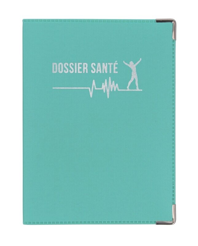 Etui santé vert d'eau fabrication Française (carte vitale + carte mutuelle + ordonnances)