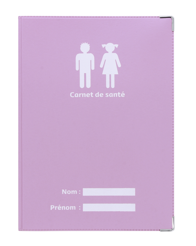 Protège carnet de santé Lilas  fabrication Française