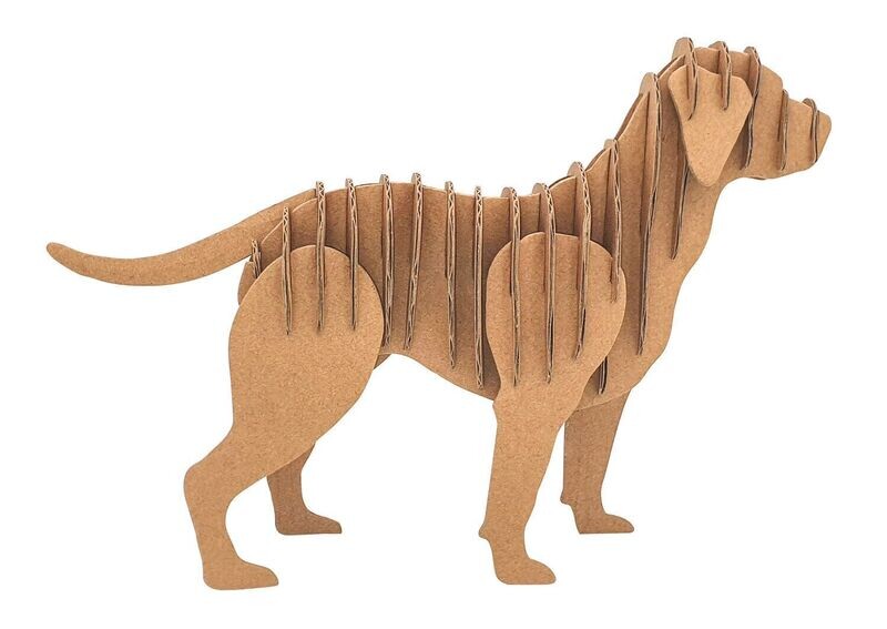 Chien à assembler en carton (puzzle 3D)