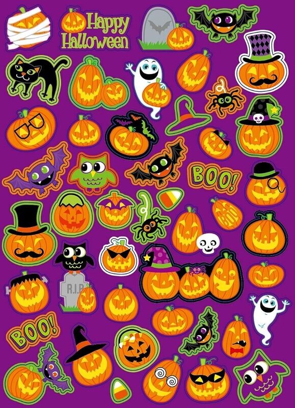 Gommettes Halloween Citrouille - 94 pièces - de 1 à 5,5 cm