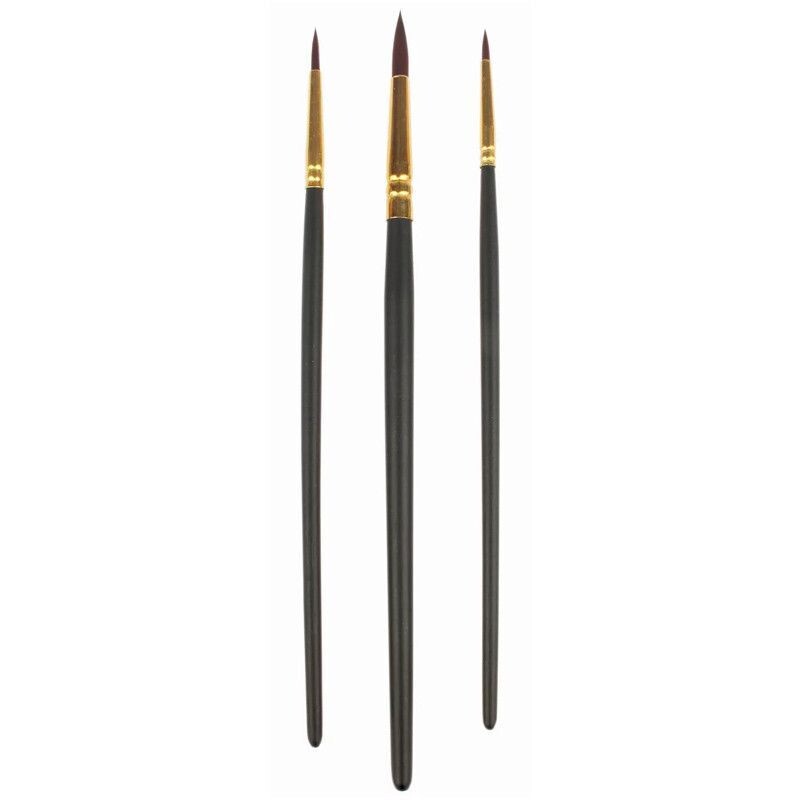 Pinceaux ronds (3 pièces n°2-n°6-n°12)