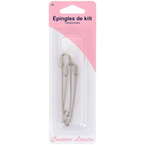 Epingles de Kilt nickelés  75mm (2 pièces)