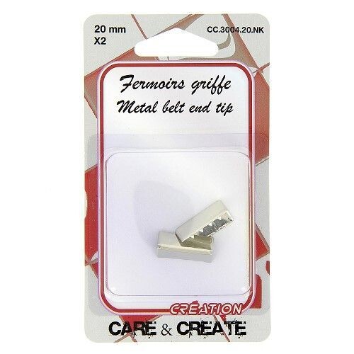 Fermoir griffe couleur argent (20 mm - 2 fermoirs)