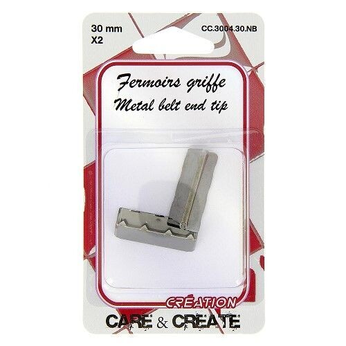Fermoir griffe couleur Noir (30 mm - 2 fermoirs)