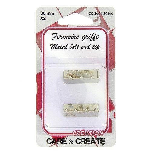 Fermoir griffe couleur argent (30 mm - 2 fermoirs)