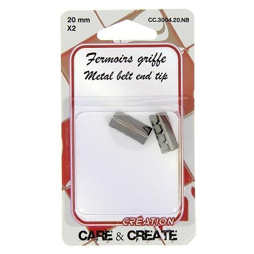 Fermoir griffe couleur Noir (20 mm - 2 fermoirs)