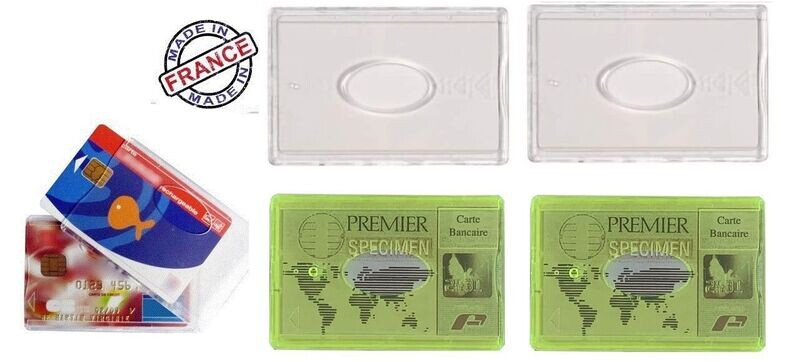 Lot de 4 Etuis Porte carte rigide Jaune et Transparent, Fabriqué en France idéal cartes bancaires CB, Transport, Navigo, Carte Vitale, Etudiant, Professionnelle Lot de 4 Etuis Porte carte rigide Jaune et Transparent, Fabriqué en France idéal cartes bancaires CB, Transport, Navigo, Carte Vitale, Etudiant, Professionnelle