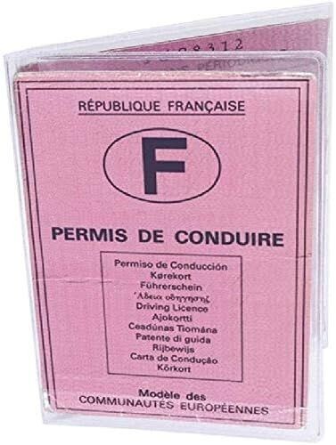 Etui permis de conduire (cristal transparent) fabrication Française