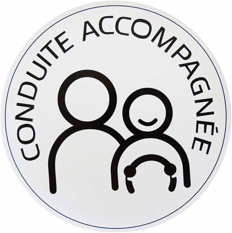 Disque signalisation "CA" conducteur accompagné magnétique Fabriqué en France