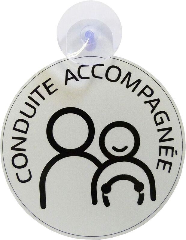 Disque "CA" conducteur accompagné réfléchissant à ventouse