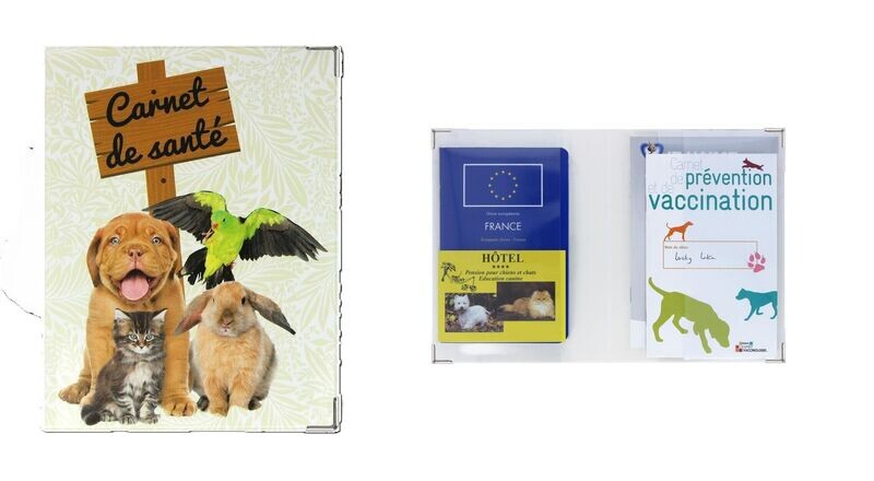 Porte documents spécial animaux animaux de compagnie pancarte Fabriqué en France