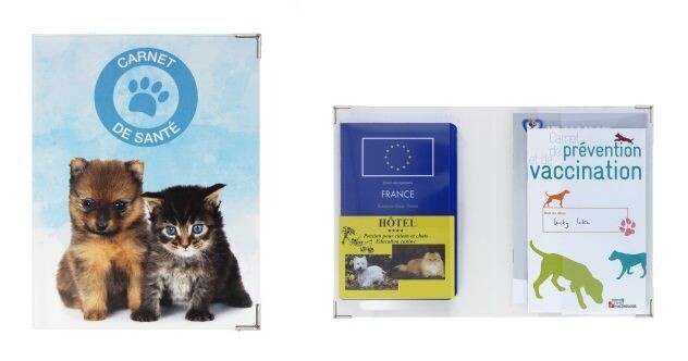 Porte documents spécial animaux (chiot chaton mignons) Fabriqué en France