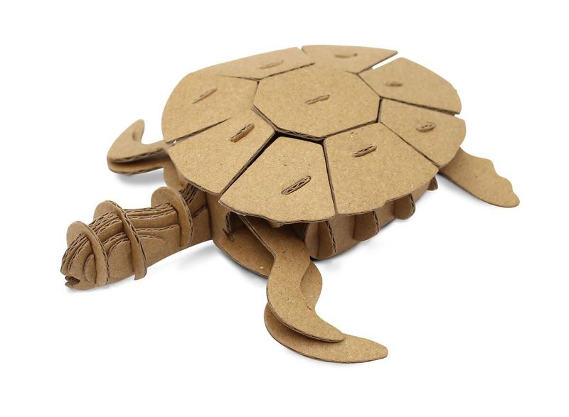 Tortue à assembler en carton petit modèle (puzzle 3D)