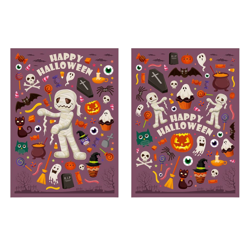 Gommettes Momies Halloween - 171 pièces - de 0,5 cm à 10,3 cm