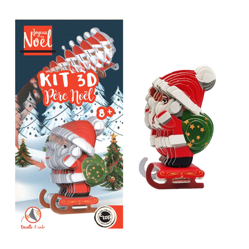 Kit puzzle 3D Renne - maquette carton à monter - 4,9x7,2x3,2cm - 27 pièces
