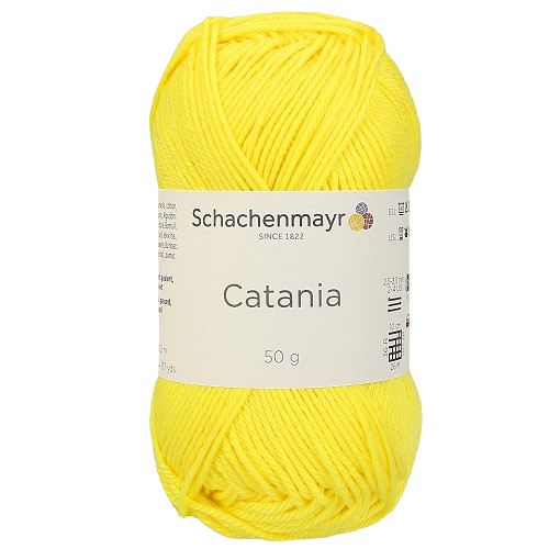 Fil à tricoter Catania jaune vif 0280 (100% coton) amigurimi