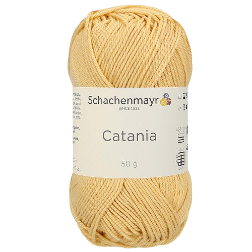 Fil à tricoter Catania jaune clair 0206 (100% coton) amigurimi