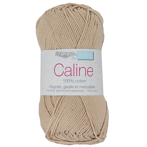 Fil à tricoter Caline Beige 155  (100% coton peignée, gazée et mercerisée ) Amigurumis