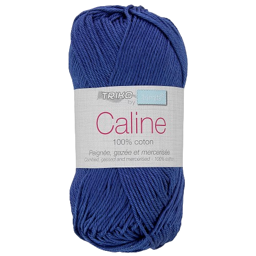 Fil à tricoter Caline bleu (100% coton peignée, gazée et mercerisée ) Amigurumis