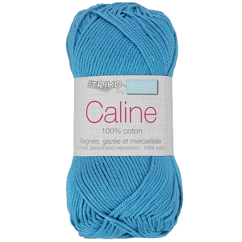 Fil à tricoter Caline Bleu  (100% coton peignée, gazée et mercerisée ) Amigurumis