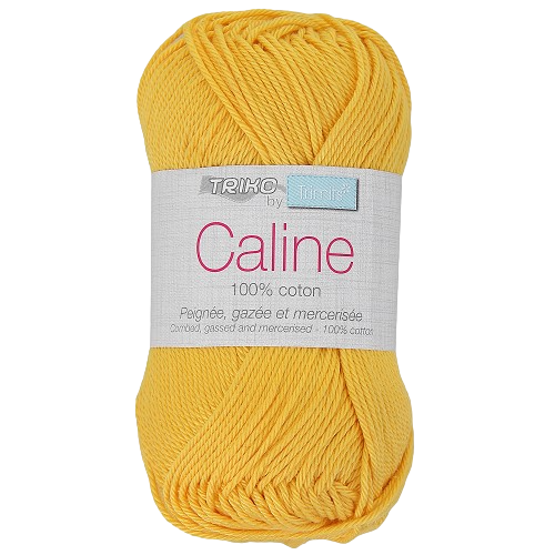 Fil à tricoter Caline Jaune (100% coton peignée, gazée et mercerisée ) Amigurumis