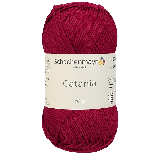 Fil à tricoter Catania bordeaux 00192(100% coton) amigurimi