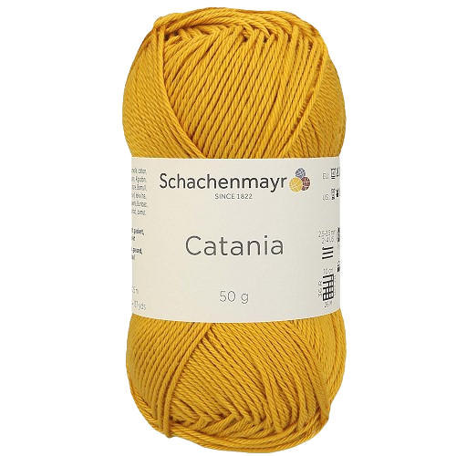 Fil à tricoter Catania jaune moutarde 00249 (100% coton) amigurimi