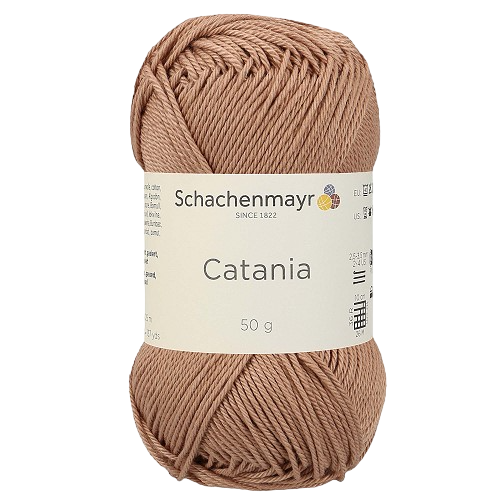 Fil à tricoter Catania marron glacé 00437 (100% coton) amigurimi