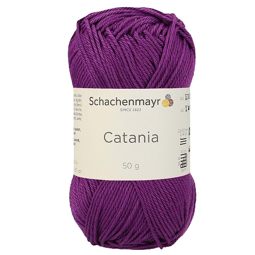 Fil à tricoter Catania violet 00282 (100% coton) amigurimi