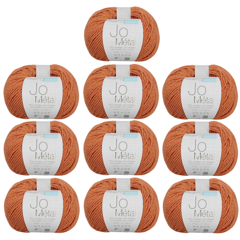 10 Pelotes - fils à tricoter - Acrylique - terracotta 1 paquet = 1 pull