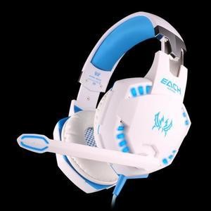 Casque blanc Gamer avec LED pour PC