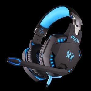 Casque noir Gamer avec LED pour PC