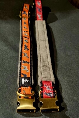 Collar MARTINGALE with schnauzers pattern 