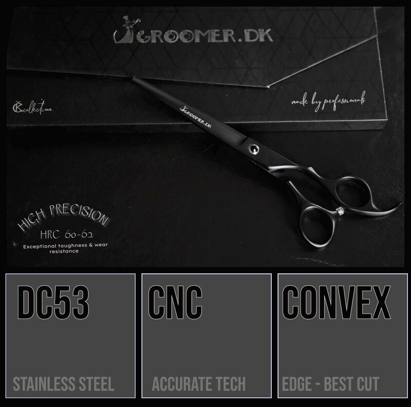 Scissors BLACK SATIN BASIC STRAIGHT