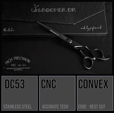 Scissors BLACK SATIN BASIC STRAIGHT