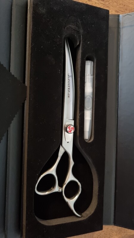 Scissors RED STONE CURVED 7.5"