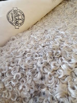LUXURY GOTLAND SHEEP SKIN RUG ECO, grey cca 110cm