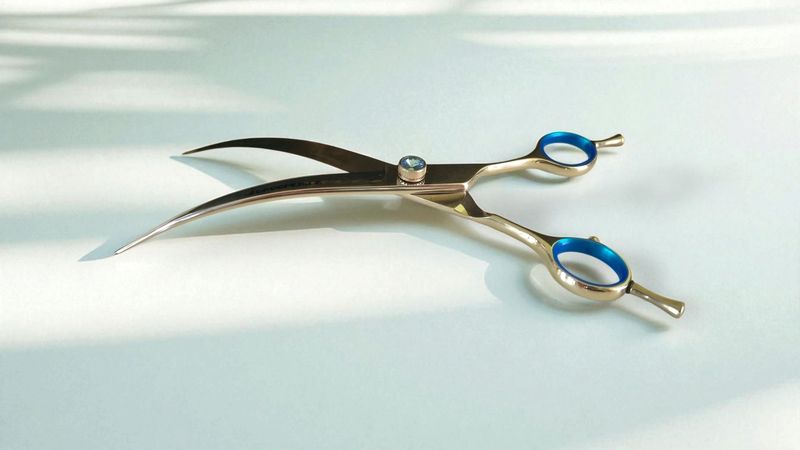 Scissors BLUE STONE EXTRA CURVED 7"