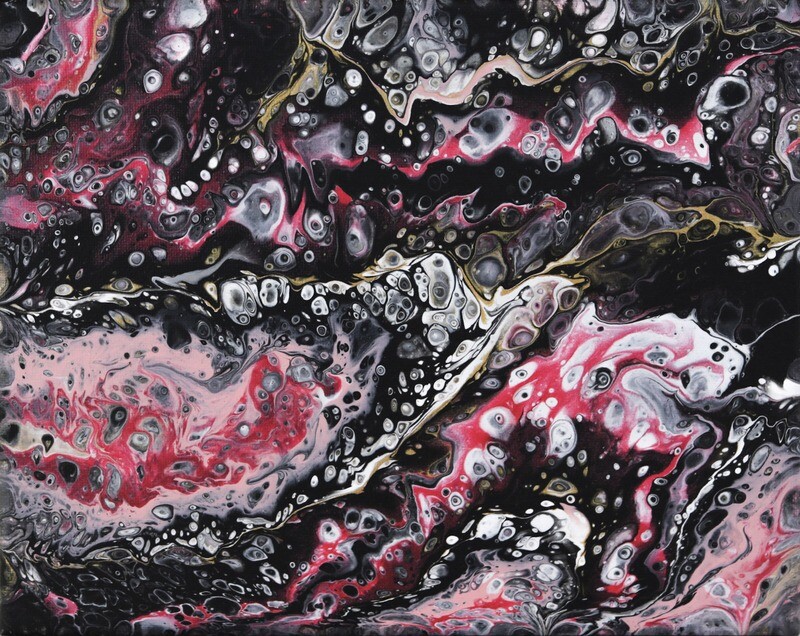 &quot;Sci-Fi&quot; - Small Abstract Acrylic Painting - 8&quot;x10&quot;