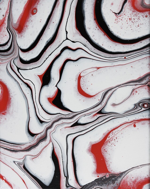 &quot;Coral&quot; - Small Abstract Acrylic Painting - 8&quot;x10&quot;