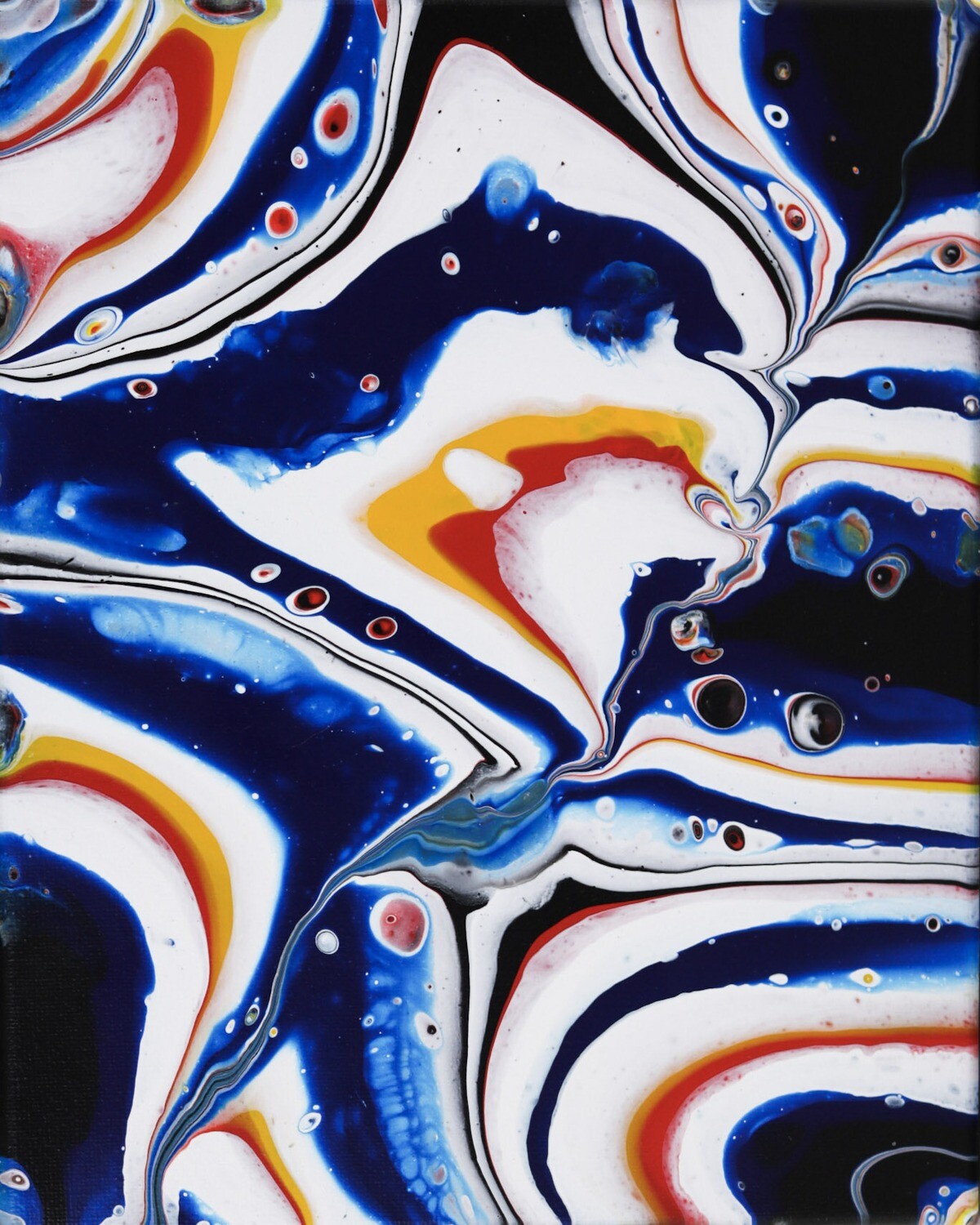 &quot;Through The Cosmos&quot; - Small Abstract Acrylic Painting - 8&quot;x10&quot;